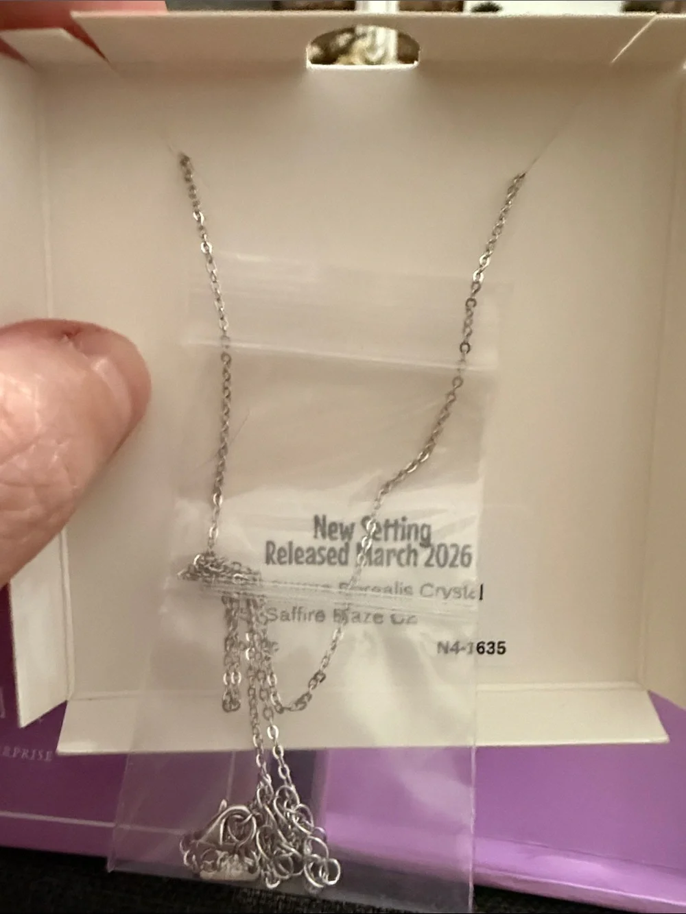 Ryze Party.925 sterling Silver Crescent & Star Necklace with Blue Stones